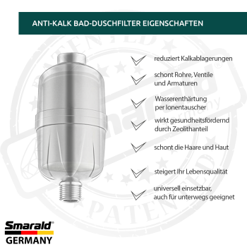 Anti-Kalk Duschfilter von Smarald